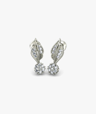 Bluestone White Gold and Diamond Stud Earrings
